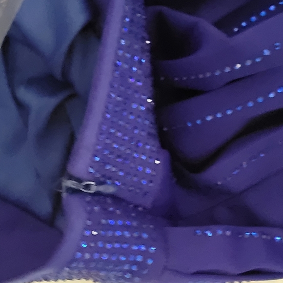 Nylon Apparel Navy Blue Rhinestone Pleated Flare Skort New - Picture 8 of 12